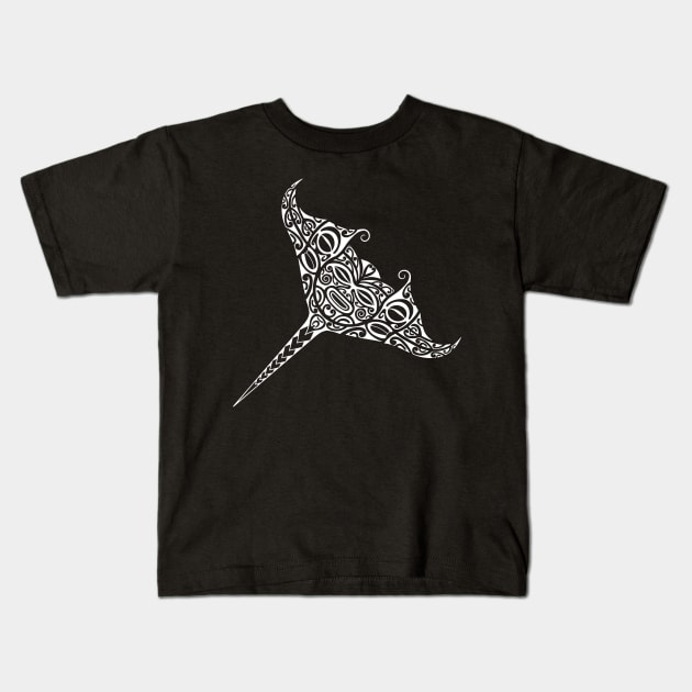 Manta ray Kids T-Shirt by Tikitattoo